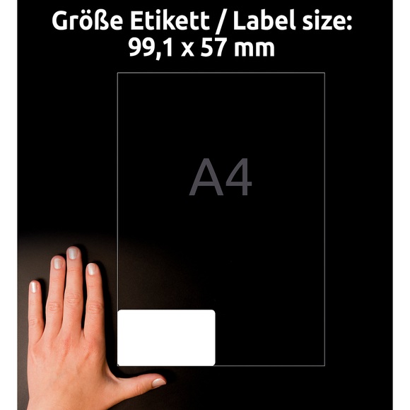 AVERY Zweckform Adressetiketten J8173-25 Weiß DIN A4 99,1 x 57 mm 10 Blatt à 25 Etiketten