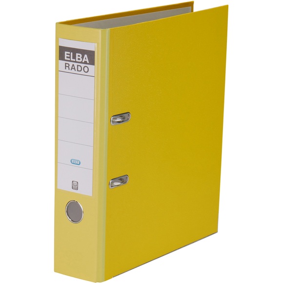 ELBA Rado Star Brilliant Ordner DIN A4 80 mm Gelb 2 Ringe Rado Star Karton, PP (Polypropylen) Glatt