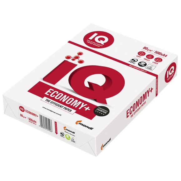 IQ Economy+ Kopier-/ Druckerpapier DIN A4 80 g/m² Weiss 500 Blatt
