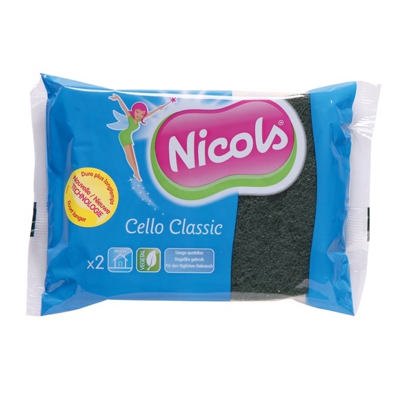 Nicols - 3 x 2er-Set Schwämme Classic - Grün