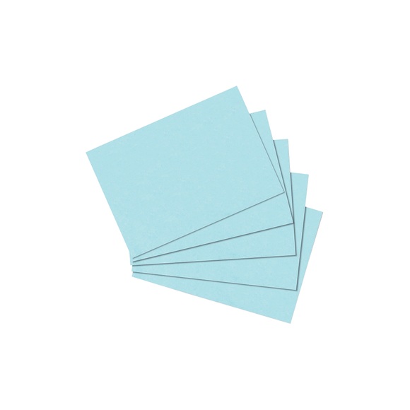 herlitz Karteikarten DIN A5 Blanko 100 Karten Blau 21 x 14,8 cm 100 Stück
