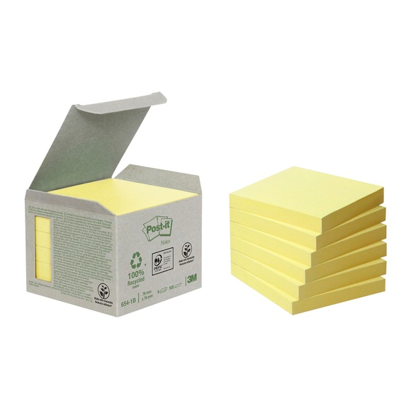 Post-it Haftnotiz 7000081071 76 mm x 76 mm Gelb 600 Blatt