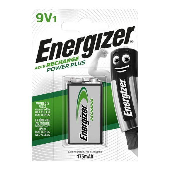 Energizer Power Plus 9V 175mAh (1Stk.) Akku Batterie