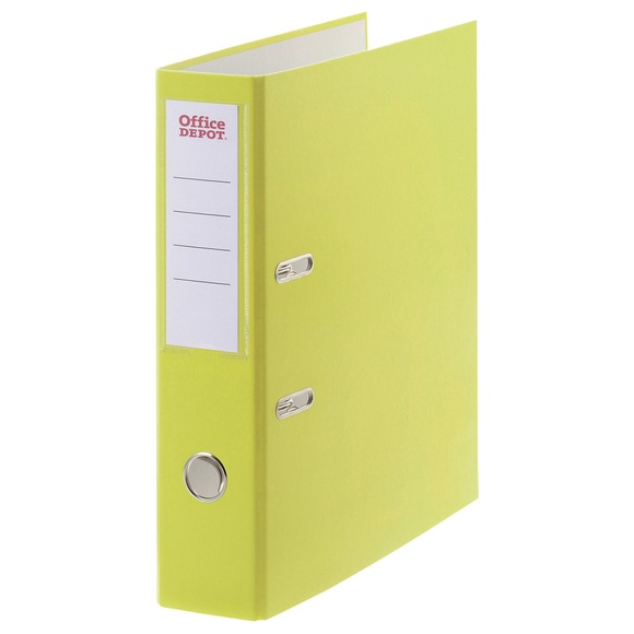 Office Depot Ordner 75 mm Polyolefine mit Papier-Innenspiegel 2 Ringe A4 Gelb