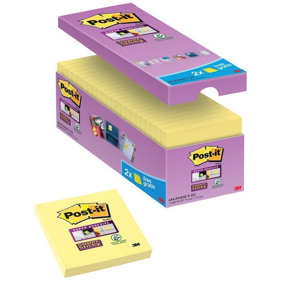 POST-IT Haftnotizen Super sticky SET, gelb
