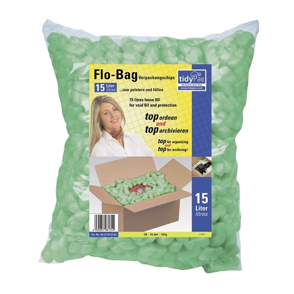 TidyPac Verpackungschips Polystyrol Weiß 15 l