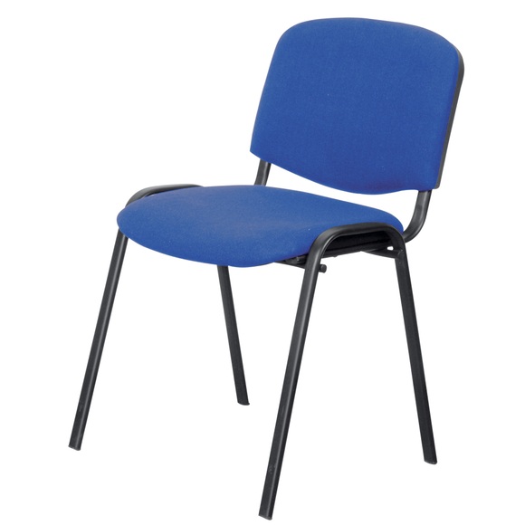 Niceday Besucherstuhl ISO Basic Stoff Blau 4 Stück