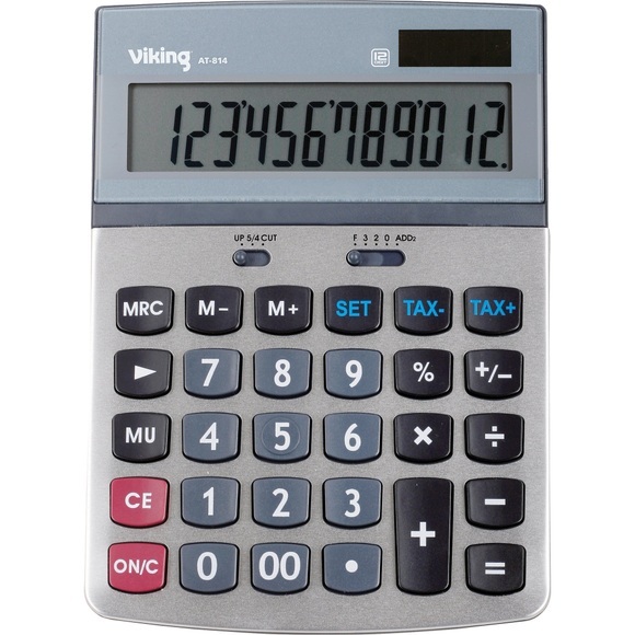 Office Depot Tischrechner AT-814 12 -stelliges Display Silber