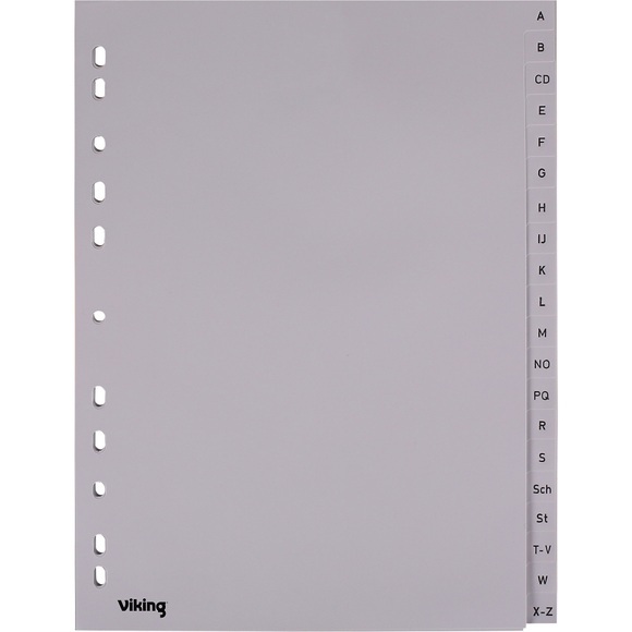 Office Depot Register A4 Grau 20-teilig 11-fach Kunststoff A - Z