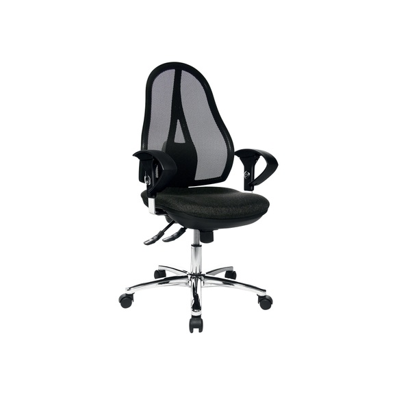 TOPSTAR Ergonomischer Bürostuhl Open Point Deluxe Netzstoff, Stoff Grau