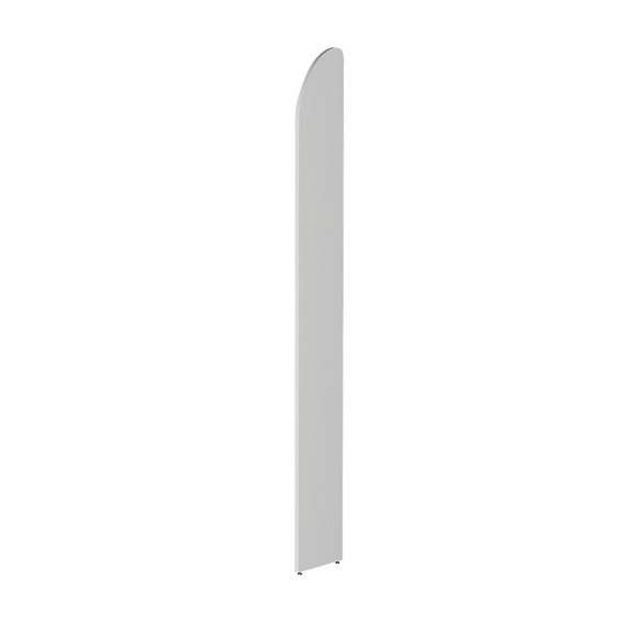 Büroregal Dante®, Abschlusswange, für Regale mit Rückwand, H 2250 mm, weiß