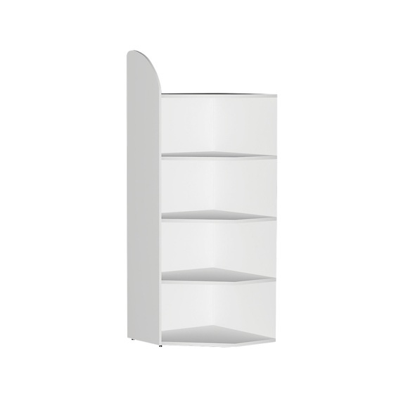 Kerkmann Eckregalfeld Regalsystem Dante 5 Böden Weiß 600 x 325 x 1.900 mm