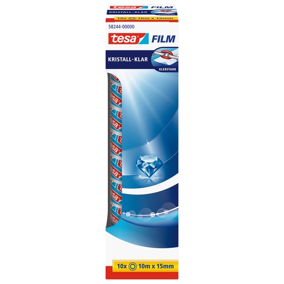 tesa 58244-00-00 tesafilm tesafilm® Transparent (L x B) 10 m x 15 mm 10 Rolle(n)