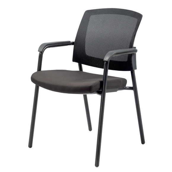 Realspace Stapelstuhl Sutton Netzstoff, Stoff Schwarz