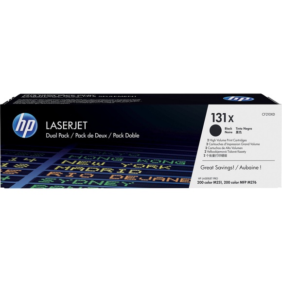 HP 131X 2er-Pack Schwarz Original LaserJet Tonerkartuschen mit hoher Reichweite