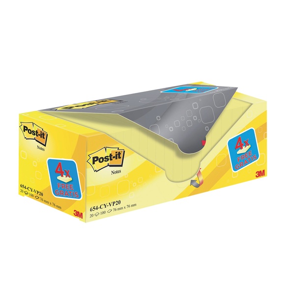 3M Notizzettel Post-it 7,6 x 7,6 cm Gelb