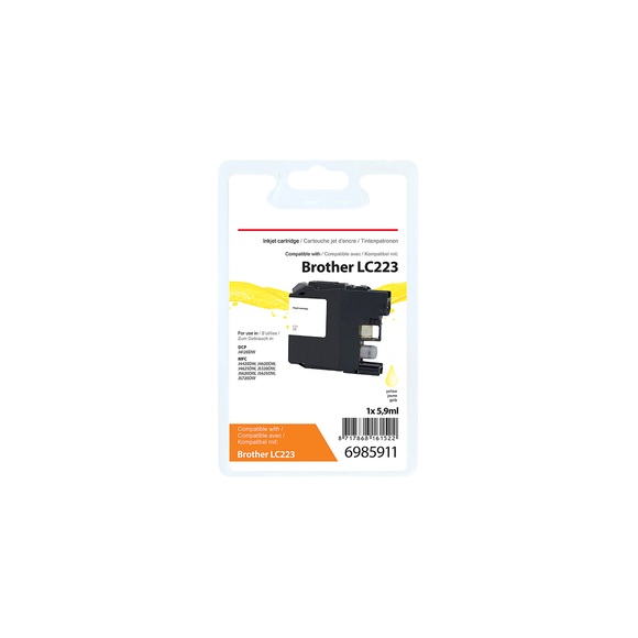 Kompatible Office Depot Brother LC223Y Tintenpatrone Gelb
