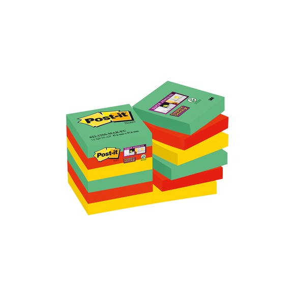 POST-IT Super Sticky Notes 47,6x47,6cm 622-12SS-MAR Marrakesch, ass. 1