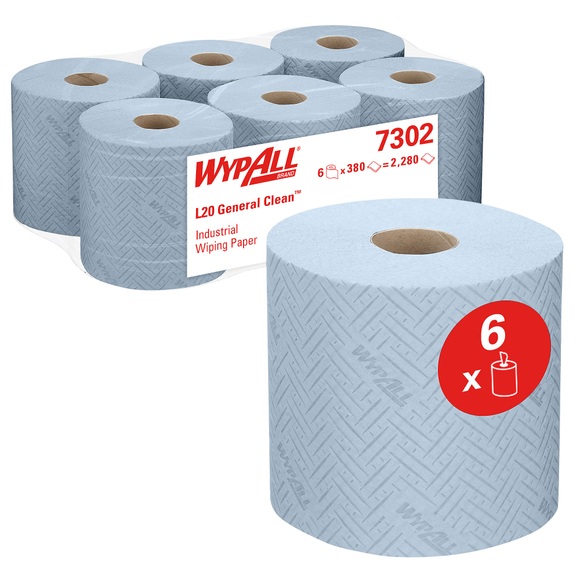 WYPALL Wischtuchrolle L20 2-lagig 6 Rollen à 336 Blatt
