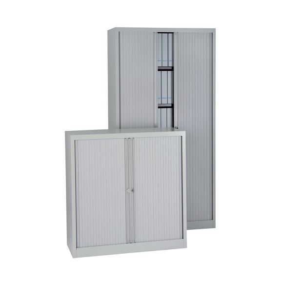 Bisley Rollladenschrank Euro 2 Fachböden Lichtgrau 1.000 x 430 x 1.029 mm