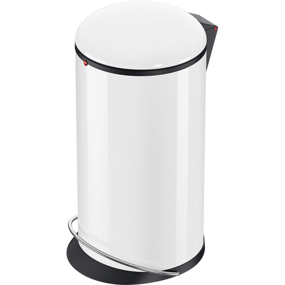 Mülleimer 20 l Hailo Harmony L (Ø x H) 308 mm x 642 mm Weiß Fuß-Tretmechanik 1 St.