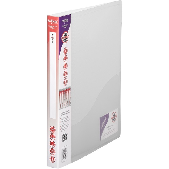 Snopake Ringbuch Polypropylen A4 2 Ringe 15 mm Classic Transparent 10 Stück