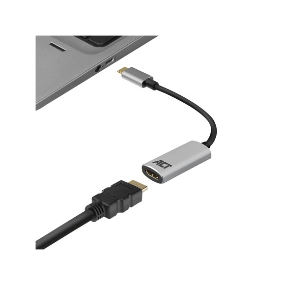 Act AC7010 1 x USB C Stecker auf 1 x HDMI Weiblich Adapter 0,15 m Grau