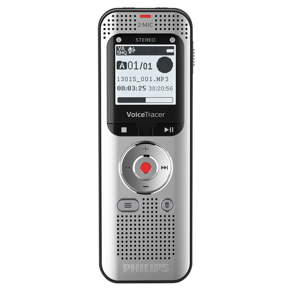 Philips VoiceTracer Dvt2050 - Aufnahmegerät (Silber/Schwarz)