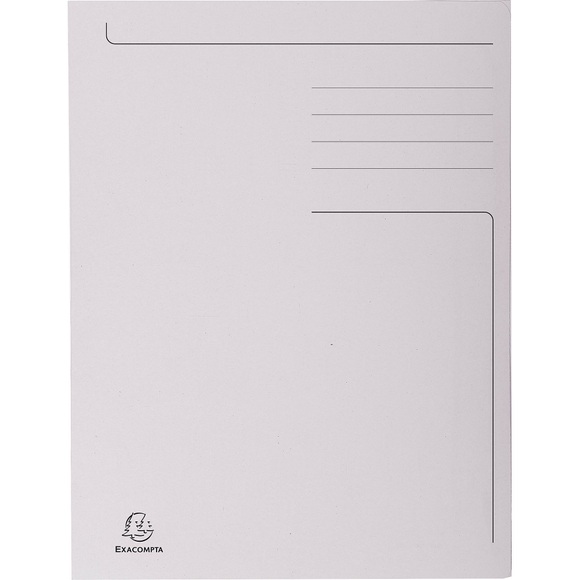 Exacompta 3 Klappen-Mappe Forever 449019E Folio-Graukarton 24,5 x 35 cm