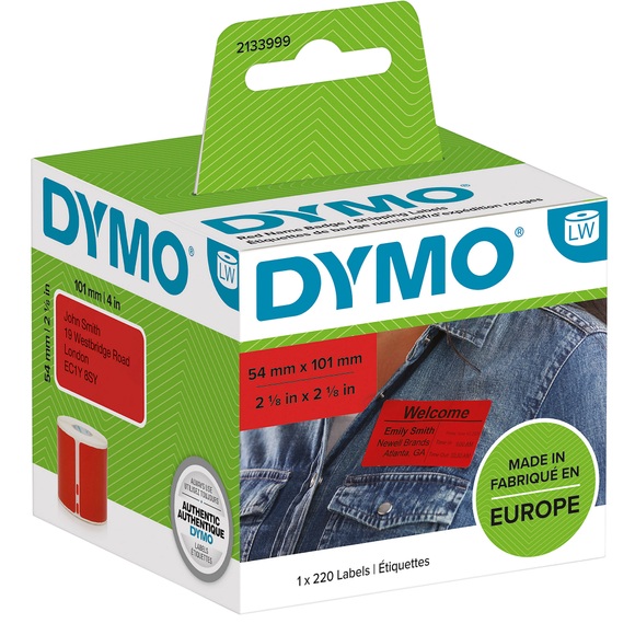 Dymo Versand-Etiketten 54 x 101 mm 220 St. schwarz-rot