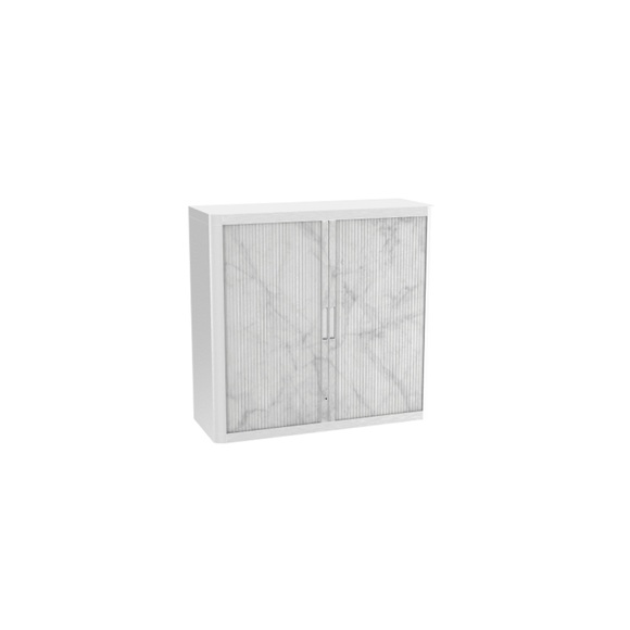 PAPERFLOW easyOffice 1M Rollladenschrank 1040x1100x415mm PERSO WEIßER MARMOR