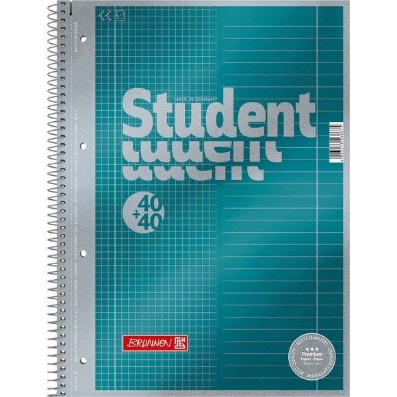 Brunnen Collegeblock Premium Student Duo A4 40+40