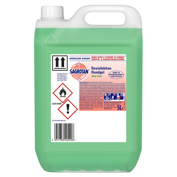 Sagrotan Desinfektion Handgel Aloe Vera 5L
