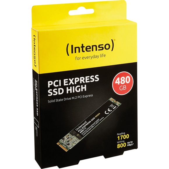 Intenso 3834450 Interne SATA M.2 SSD 2280 480 GB Retail PCIe 3.0 x4