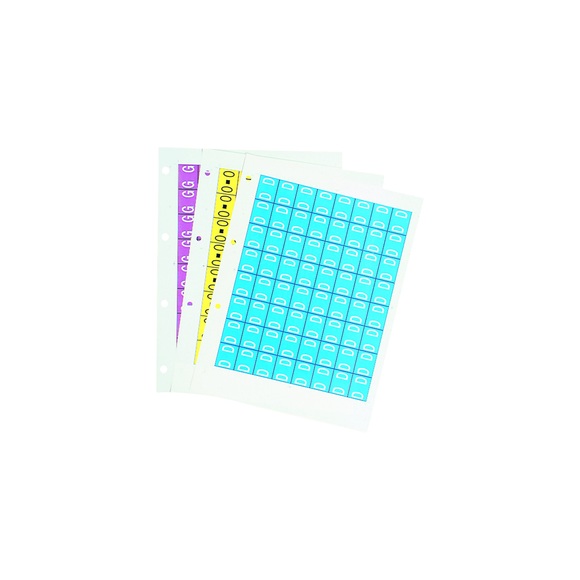 Biella Etiketten Selbstklebend Alphabetisch Q 315 x 245 mm Blau 20 Blatt à 64 Etiketten