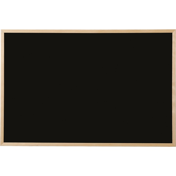 Kreidetafel Bi-Office, für die Wandmontage im Hoch- & Querformat, rechteckig, B 600 x H 450 mm, blend- & reflexfrei, Holzrahmen, mit Kreide, schwarz