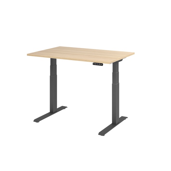 Hammerbacher Sitz-Stehschreibtisch Elect 1200 mm x 800 mm Eiche VXDKB12/E/G
