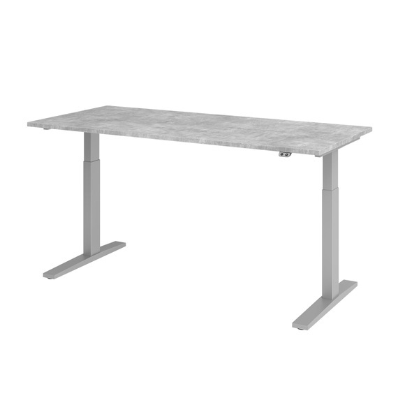 Hammerbacher Sitz-Stehschreibtisch Elect 1800 mm x 800 mm Beton VXMKA19/M/S