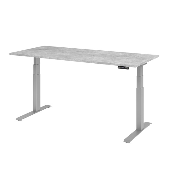 Hammerbacher Sitz-Stehschreibtisch Elect 1800 mm x 800 mm Beton VXDKB19/M/S