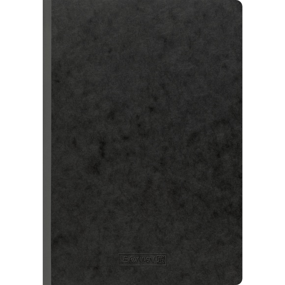 BRUNNEN Notizbuch A4 Kariert Softcover Schwarz Nicht perforiert 192 Seiten 96 Blatt