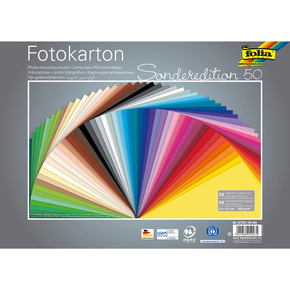 Folia Fotokarton 50er Pack sortiert