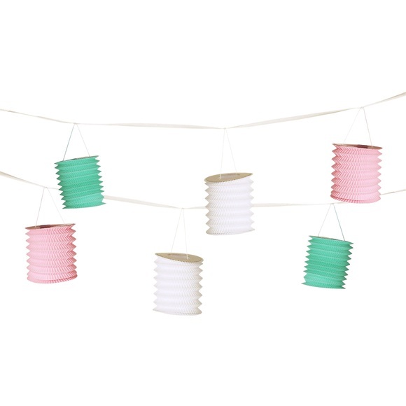 PAPSTAR Laternen-Girlande Pastell 85671 Papier 360 cm Mehrfarbig