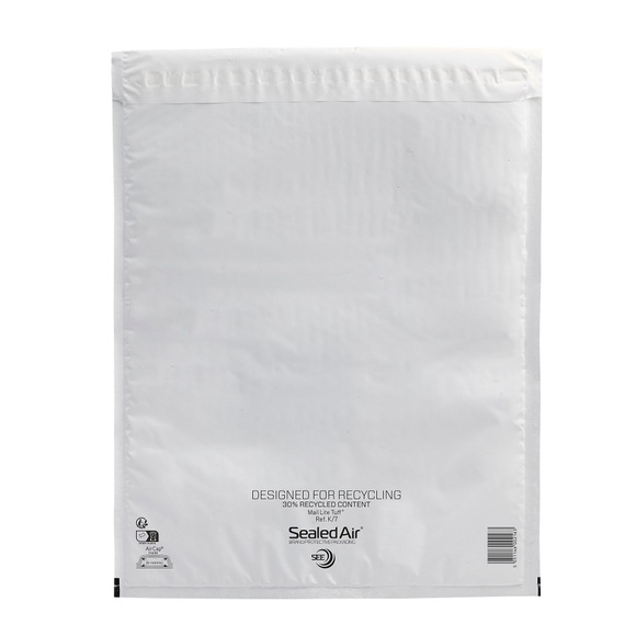 Mail Lite Tuff Luftpolster-Versandtaschen Ohne Fenster Weiss 470 x 350 50 Stück