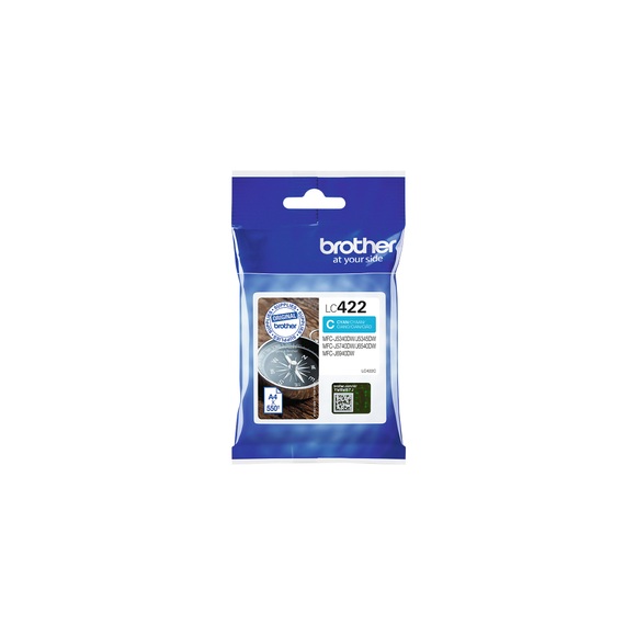Brother Tintenpatrone, blau, LC-422C, (550 Seiten)