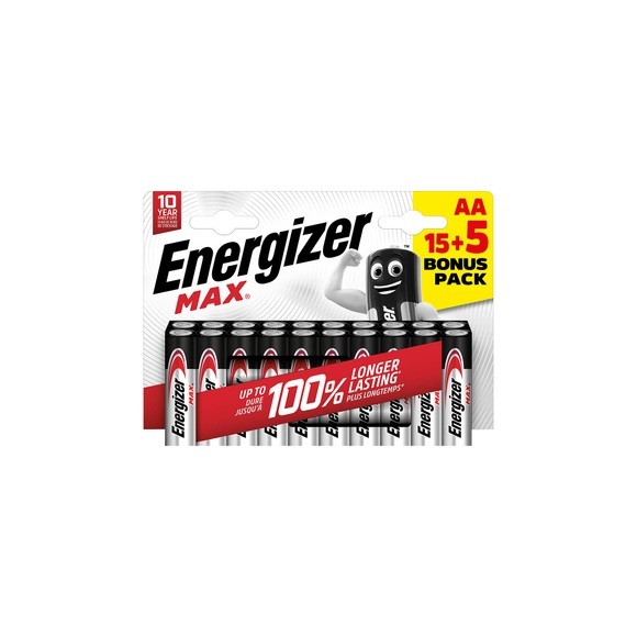 Energizer Max Mignon (AA)-Batterie Alkali-Mangan 1.5 V 20 St.