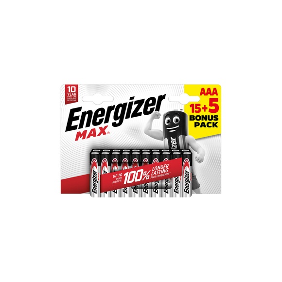 Energizer Max Micro (AAA)-Batterie Alkali-Mangan 1.5 V 20 St.