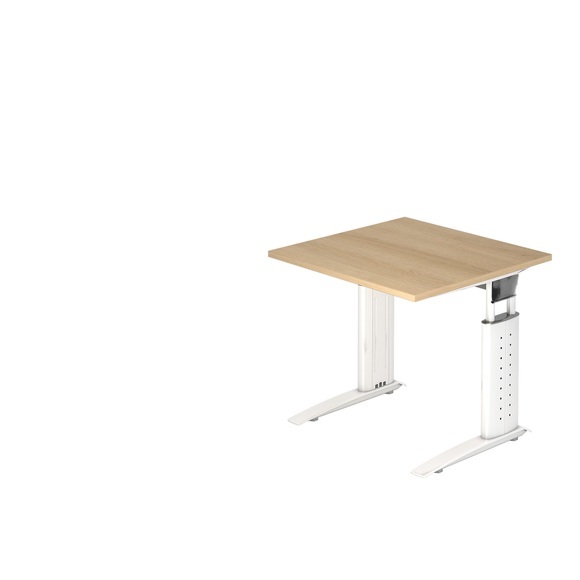 Hammerbacher Schreibtisch US08 80X80CM Eiche Weiß