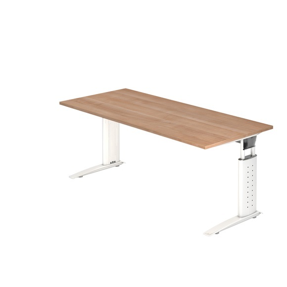 Hammerbacher Schreibtisch US19 180X180CM Nuss Weiß