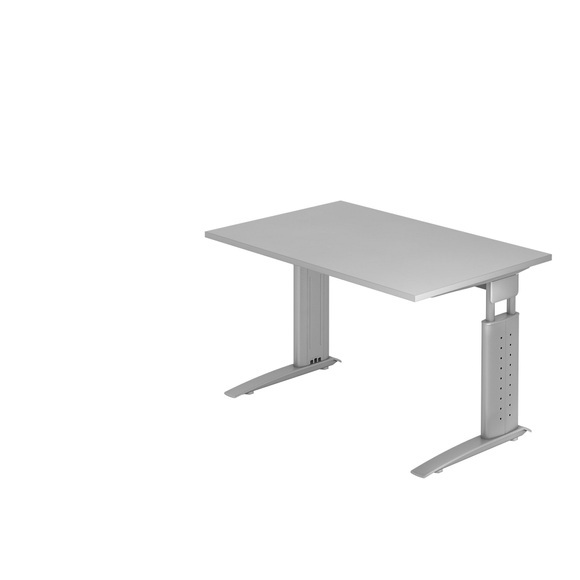 Hammerbacher Schreibtisch US12 120X120CM Grau Silber