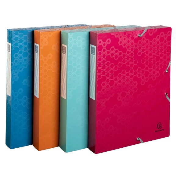 Exacompta Maïa Archivbox 59210E A4 Farbig sortiert 250 x 330 mm Recyceltes PP (Polypropylen) 4 Stück